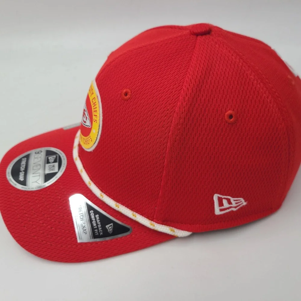 Kansas City Chiefs Hat Snapback New Era 9Seventy‎ Red Yellow Rope NFL Sideline